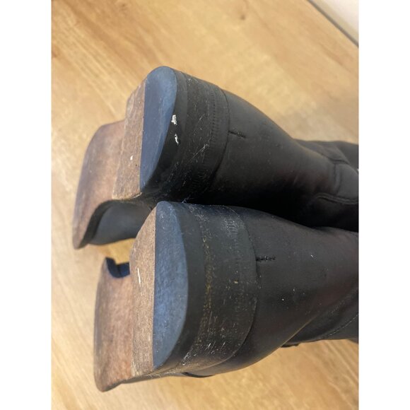 Gucci Women's Black & Brown Leather Riding Boots Size 7.5B - Picture 9 of 9